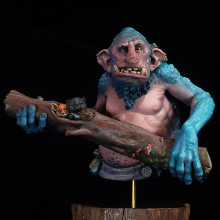 Forest Troll, painted miniature