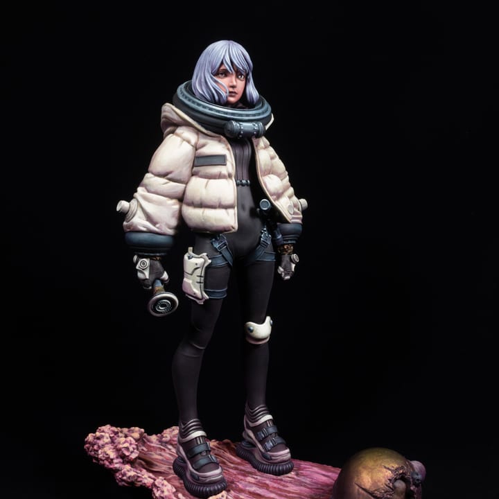 In Front of the Cave, painted miniature